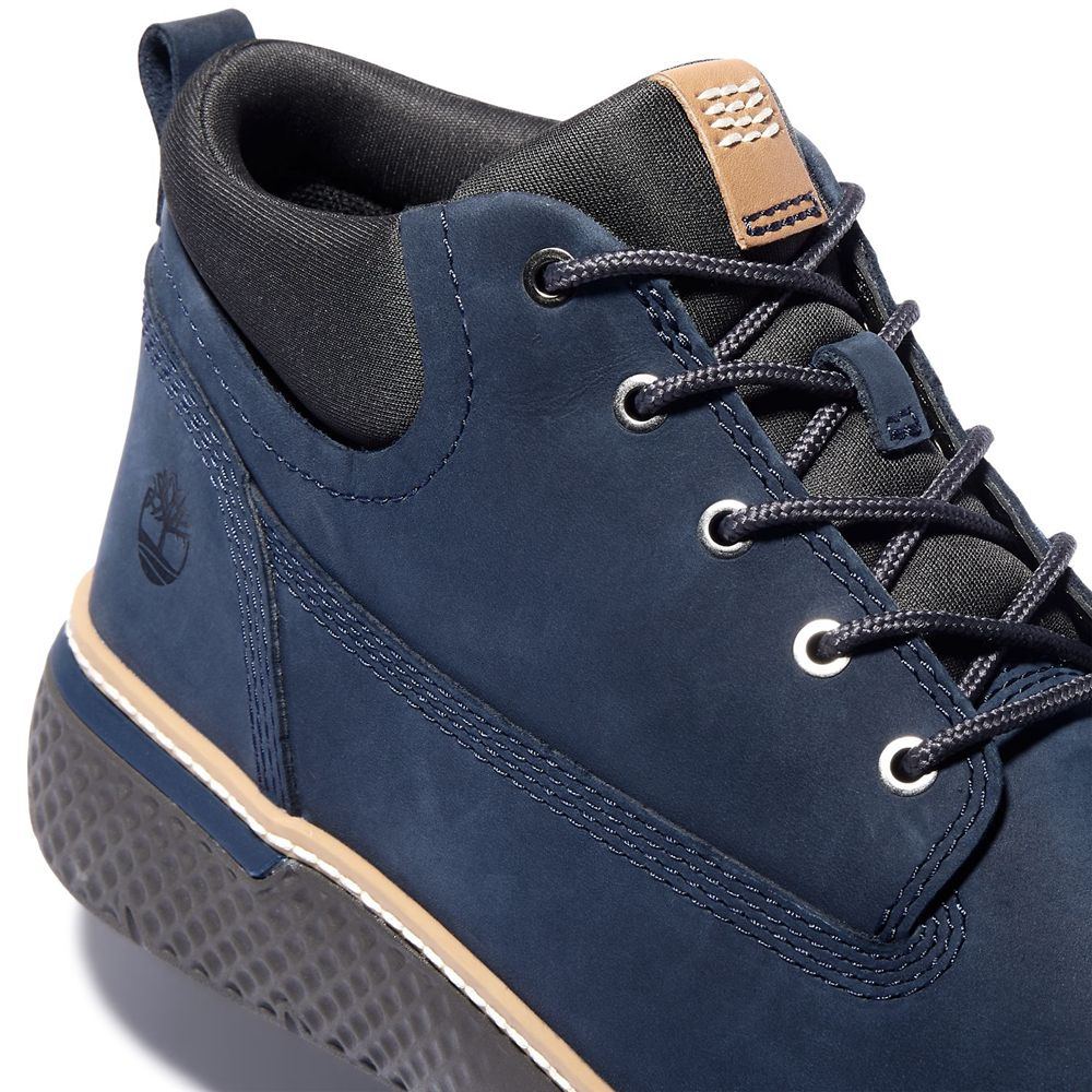 Bocanci Chukka Timberland Barbati Bleumarin - Cross Mark Better Piele - Romania - QYAXSG238